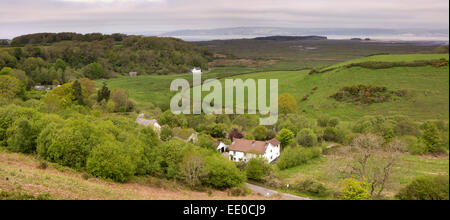 Royaume-uni, Pays de Galles, Swansea, Gower, côte nord de Llanmadoc, vue panoramique Banque D'Images