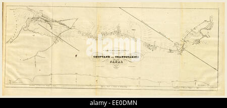 Choptank et transquaking canal, Rapport sur la nouvelle carte du Maryland, 1836, 19e siècle, la gravure, l'Amérique Us Banque D'Images