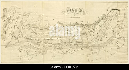 Rapport sur le nouveau site du Maryland, 1836, 19e siècle, la gravure, l'Amérique US Banque D'Images