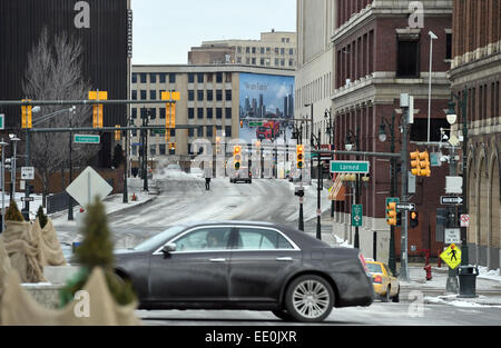 Detroit, Michigan, USA. Jan 11, 2015. Vue de Detroit, Michigan, USA, 11 janvier 2015. Photo : Uli Deck/dpa/Alamy Live News Banque D'Images