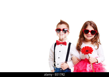 Studio shot of kids élégant Banque D'Images