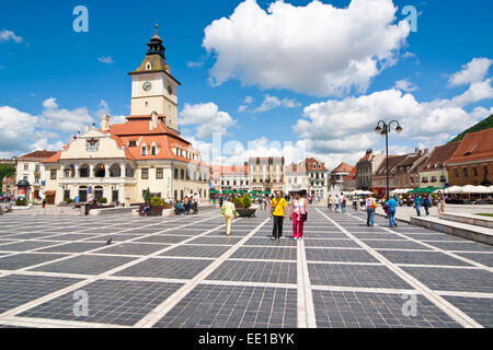 Mairie de Piata Sfatului, Brasov, en Transylvanie, Roumanie Banque D'Images