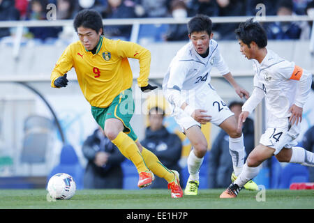 Sitama 2002 Stade, Saitama, Japon. 12 Jan, 2015. Yuta Maekawa (Seiryo), 12 janvier 2015 - Football/soccer : 93ème All Japan High School Soccer Tournament match final entre Maebashi Ikuei 2-4 Seiryo à Sitama 2002 Stade, Saitama, Japon. © Yusuke Nakanishi/AFLO SPORT/Alamy Live News Banque D'Images