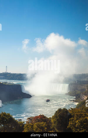 Horseshoe Falls, Niagara Falls, Niagara, frontière de l'État de New York, et de l'Ontario, au Canada, en Amérique du Nord Banque D'Images