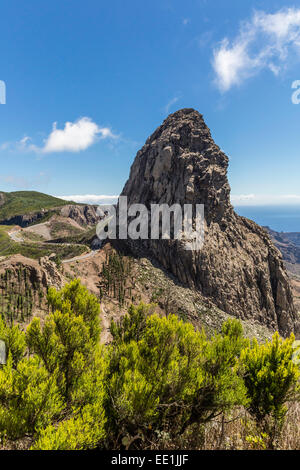 Vue de l'île de La Gomera, la deuxième plus petite île des Canaries, l'Espagne, de l'Atlantique, de l'Europe Banque D'Images