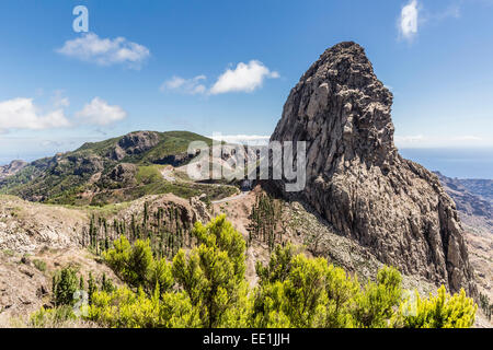 Vue de l'île de La Gomera, la deuxième plus petite île des Canaries, l'Espagne, de l'Atlantique, de l'Europe Banque D'Images