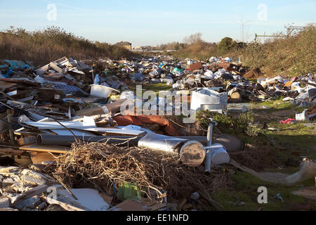 Les décharges sauvages dans l'Essex, Purfleet Banque D'Images