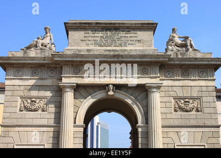 Porte Garibaldi sur l'anneau de bastion de Milan, Italie Banque D'Images