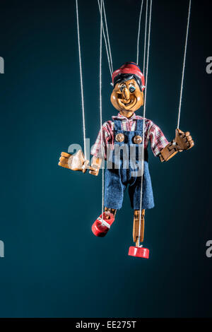 Jouet en bois Pinocchio Banque D'Images