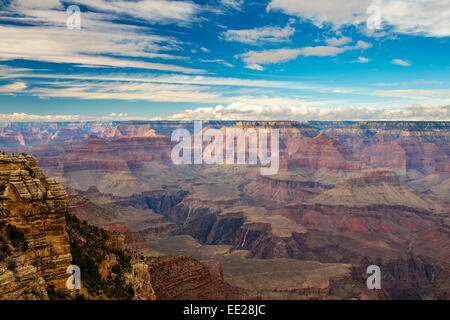 Vue de dessus du sud du point Hopi, le Parc National du Grand Canyon, Arizona, USA Banque D'Images