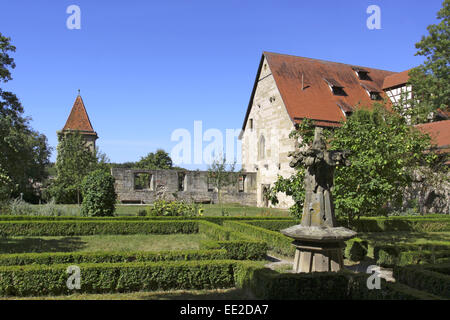 Deutschland, Bayern, Rothenburg ob der Tauber, Klostergarten, Heilkraeutergarten Banque D'Images