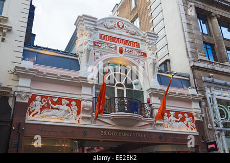 Londres, Old Bond Street La Royal Arcade Banque D'Images