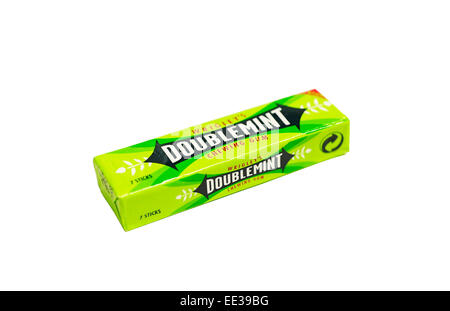 Close-up de Wrigley's Doublemint Chewing-gum Banque D'Images