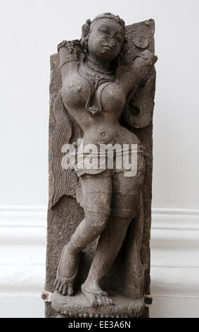 Salabhanjika, du 13ème siècle trouvé dans Khondalite Konark, Odisha maintenant exposés dans le musée indien à Calcutta Banque D'Images