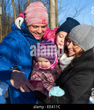 Photo selfies Famille Banque D'Images