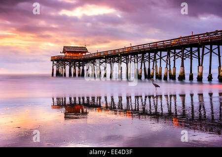 Cocoa Beach, Floride, USA à l'embarcadère. Banque D'Images