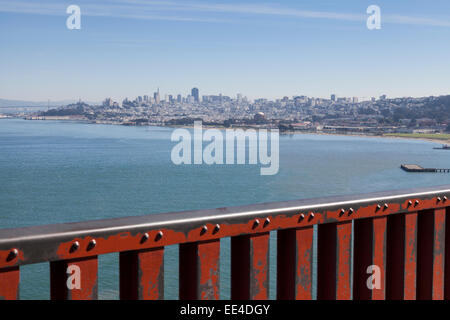 De l'horizon de San Francisco Golden Gate Bridge - San Francisco Bay, San Francisco, Comté de San Francisco, Californie, USA Banque D'Images