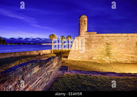 Saint Augustine, Floride au Castillo de San Marcos National Monument. Banque D'Images