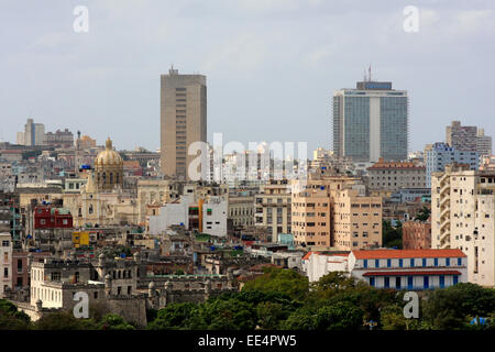 Vue de la ville de La Havane à Cuba de Morro Castle Banque D'Images