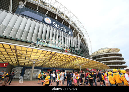 Sydney, Australie. 13 Jan, 2015. L'Australie le stade de football/soccer : AFC Asian Cup 2015 Australie Un groupe de correspondance entre Oman 0-4 Australie dans le Stade Australia à Sydney, Australie . © Yohei Osada/AFLO SPORT/Alamy Live News Banque D'Images