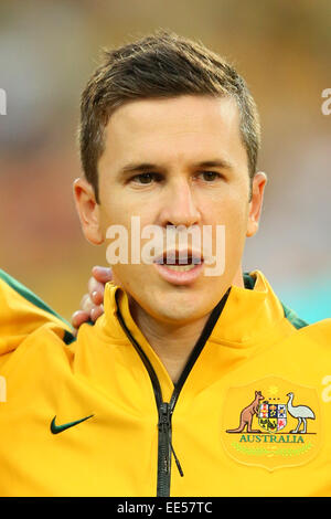 Sydney, Australie. 13 Jan, 2015. Matt McKay (AUS) Football/soccer : AFC Asian Cup 2015 Australie Un groupe de correspondance entre Oman 0-4 Australie dans le Stade Australia à Sydney, Australie . © Yohei Osada/AFLO SPORT/Alamy Live News Banque D'Images