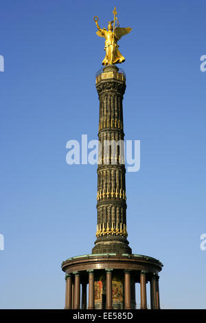 Deutschland, Berlin, Europa, Hauptstadt, Stadt, Sehenswuerdigkeit, Stadtteil Berlin-Tiergarten, Grosser Stern, Siegessaeule, Det Banque D'Images