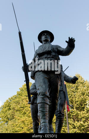 Soldat des statues dans le Queens Square, Charlottetown, Prince Edward Island, Canada Banque D'Images