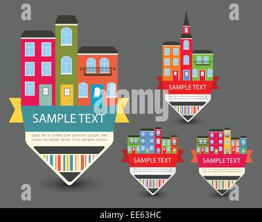 Jeu de vente vieilles enseignes/étiquettes Illustration de Vecteur