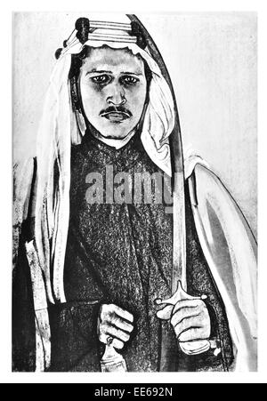 Hussein bin Ali Sharif de La Mecque al-Ḥusayn ibn 'Alī al-Hāshimī Révolte Arabe Emir Thomas Edward Lawrence d'Arabie Banque D'Images