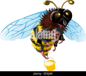 Bee Happy Banque D'Images