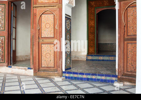 L'intérieur du Palais Dar si Saïd à Marrakech Maroc Banque D'Images