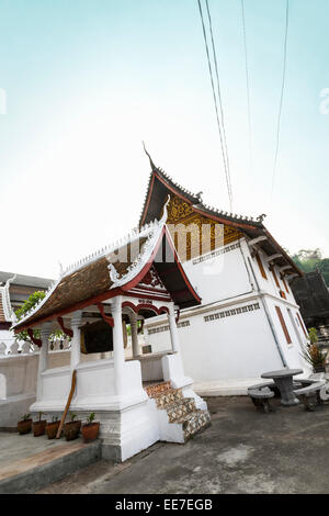 Tambour bouddhiste des capacités au temple de Luang Prabang, Laos Banque D'Images