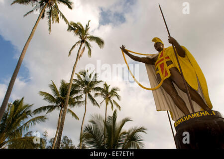 Statue de Kamehameha le Grand à Kapa'au. Grande île. Hawaii. USA. Statue Kamahameha réside sur l'île de Hawaiʻi (connu localement une Banque D'Images