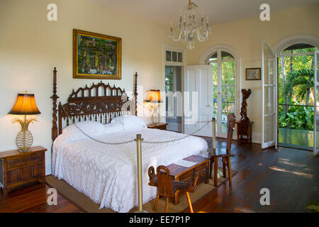 La chambre d'Ernest Hemingway dans sa maison, Key West, Floride, USA Banque D'Images