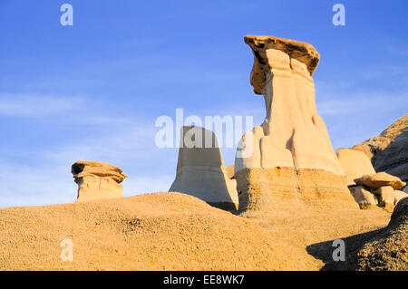 Badlands, Hoodoos, Willow Creek, Drumheller, Alberta, Canada Banque D'Images