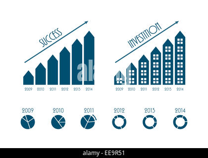 Entreprise moderne, éléments graphiques vector illustration, EPS10 Banque D'Images