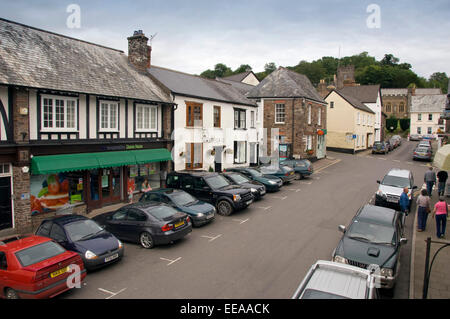 Dulverton et d'Exmoor notamment un groupe de poneys Exmoor, Devonshire, UK Banque D'Images