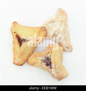 Maison de vacances traditionnelle juive Pourim Hamantaschen alimentaire Banque D'Images