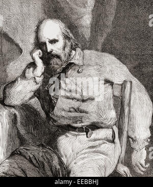 Giuseppe Garibaldi, 1807 - 1882. L'italien du 19e siècle figure militaire et politique. Banque D'Images