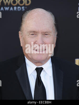 Jan 15, 2015 - Academy Award meilleure performance par un acteur dans un rôle de soutien prête-nom Robert Duvall comme Joseph Palmer dans "le juge" - Voir photo - 14 novembre 2014 - Los Angeles, Californie, États-Unis - Robert Duvall, participant à la 18e édition de la Hollywood Film Awards tenue à l'Hollywood Palladium à Hollywood, Californie le 14 novembre 2014. Crédit Image : 2014(© D. Long/Globe Photos/Zuma sur le fil) Banque D'Images