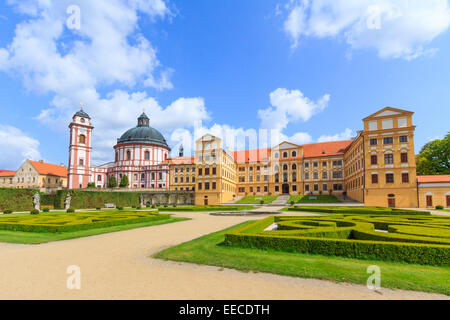 Jaromerice Palace, de la cathédrale et des jardins dans le sud de la Moravie, République Tchèque Banque D'Images