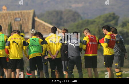 La Manga Club, Espagne. 15 janvier, 2015. Borussia Dortmund pendant les vacances d'hiver de la formation à La Manga Club, Espagne. Crédit : Tony Henshaw/Alamy Live News Banque D'Images