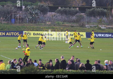 La Manga Club, Espagne. 15 janvier, 2015. Formation du Borussia Dortmund à La Manga Club, Espagne. Crédit : Tony Henshaw/Alamy Live News Banque D'Images