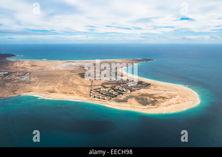 Vue aérienne de Santa Maria dans l'île de Sal Cap Vert - Cap Vert Banque D'Images