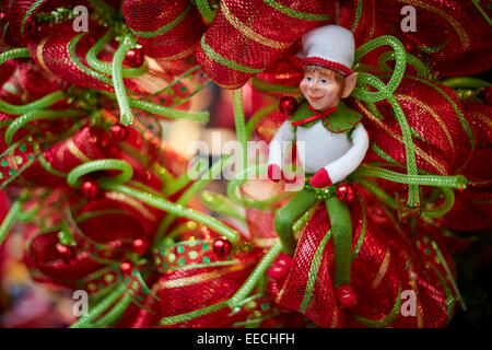 Lowry Outlet à Media City dans la région de Salford Quays, Marché de Noël victorien. Banque D'Images
