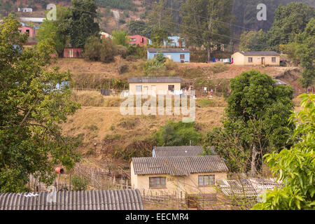 BULEMBU, SWAZILAND, AFRIQUE - ex-ville minière de l'amiante, aujourd'hui en grande partie inoccupée. Banque D'Images