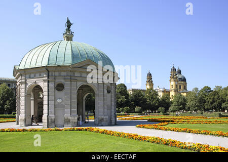 Architektur, Bauwerk, Bauwerke, Dianatempel, Gebaeude, Geschichte, Hofgarten, Landeshauptstadt, Oberbayern, Parc, Parkanlage, Pa Banque D'Images