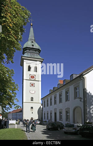 Augustinerchorherrenstiftskirche, Aussenaufnahme, Architektur, Bayern, Deutschland, Kirche, Kirchen, Kirchtuerme, Kirchturm, Kir Banque D'Images