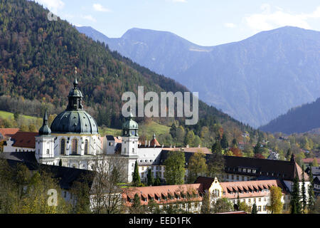 Deutschland, Bayern, Oberammergau, Kloster Ettal, Klosterkirche, Sommer, Oberbayern, Ammergebirge Klosteranlage Werdenfels,,, Banque D'Images