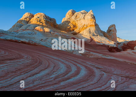 Dans les formations de roche poche blanc qui fait partie de la Vermilion Cliffs National Monument. Banque D'Images